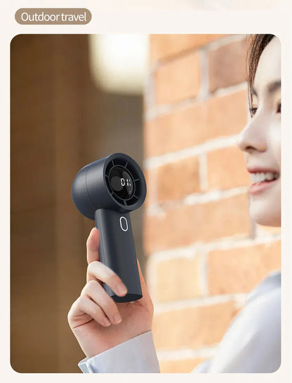 2025 New 3000mAh 100 Gears High Speed Fan Mini Air Conditioner Portable Fan Air Cooler with LED Display Screen Super Cool Wind