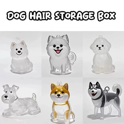 Cute Clear Puppy Hair Memorial DIY Pendant Keychain Decor Keepsake Capsule Pet's Dog Fur Container Pet Lovers Home Display Gifts