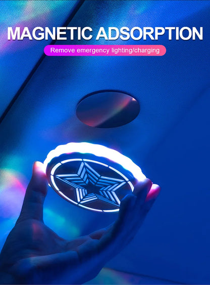 Car reading lights, LED interior sound controlled ambient lights, car trunk lighting, wireless wiring free decorative lights
