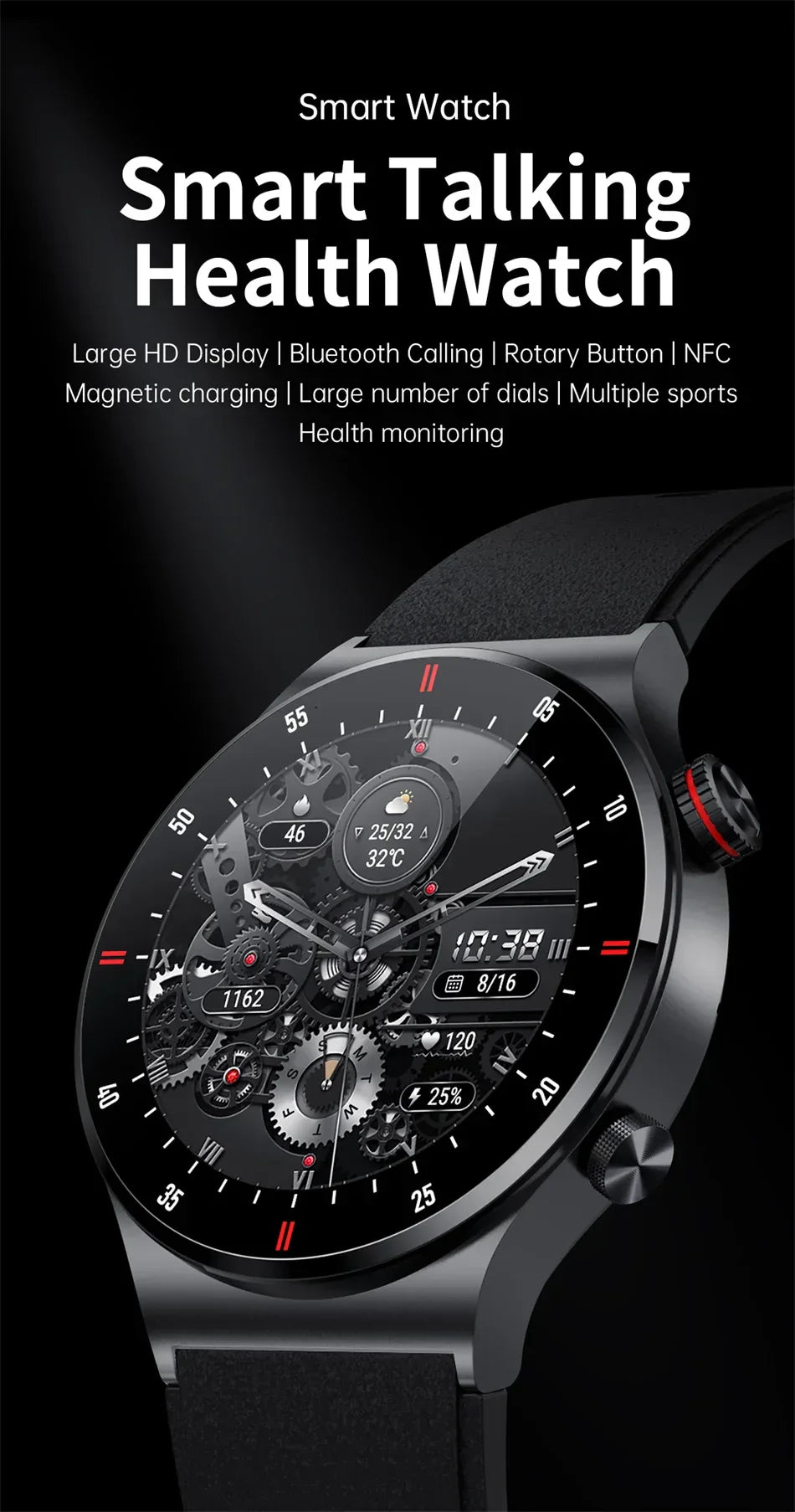 2023 New Bluetooth Call Smart watch Men Full touch Screen Sports fitness watch Bluetooth is Suitable For Android ios Smart watch