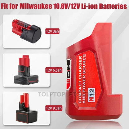 Charger Converter USB Power Adapter Phone Charger Adapter For Milwaukee For Makita For Bosch 12V Battery 12V DC Output Port