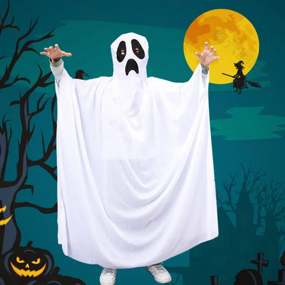 1 set of Halloween Cloak Party White Clothes Masquerade Kids Funny Ghost Cloak Halloween Ghost Festival Prank Party Decoration