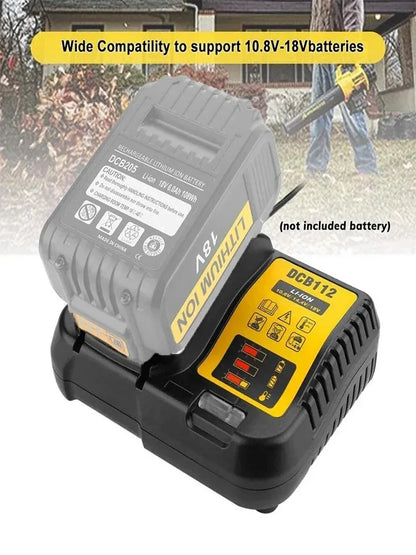 NEW Upgraded DCB112 Battery Charger For Dewalt 10.8V 12V 14.4V 18V 20V DCB206 DCB205 DCB204 DCB203 DCB120,DCB107 DCB115 DCB105
