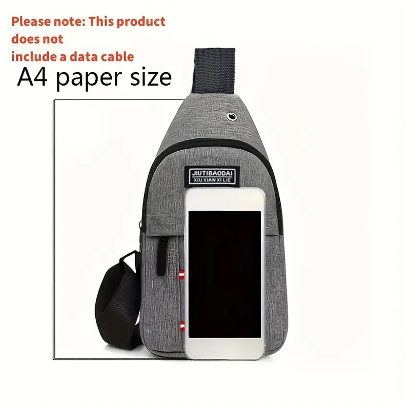 Men's and women's adjustable breast pockets, single-shoulder diagonal cross Oxford fabric breast pockets