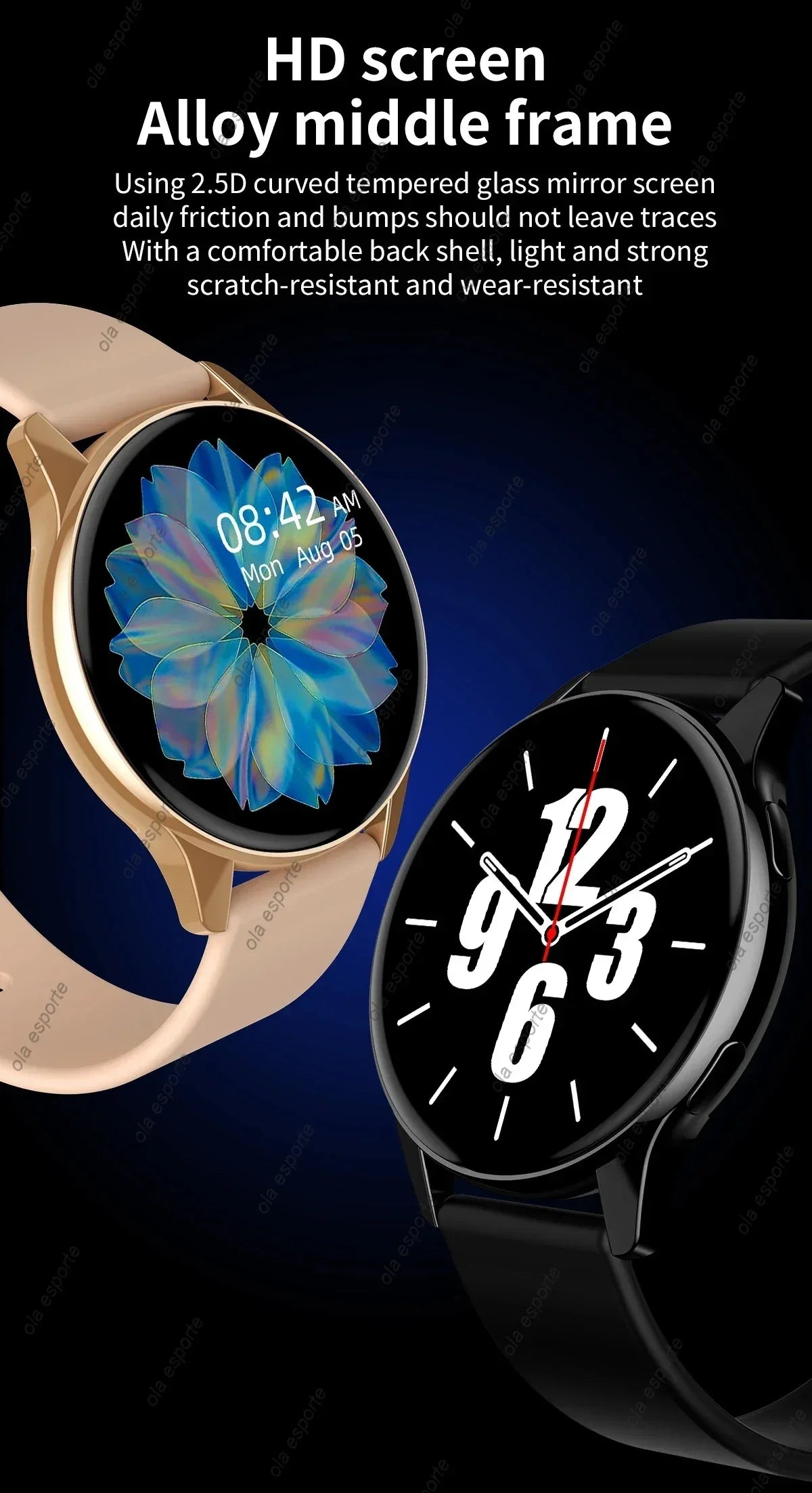 Bluetooth Call Smart Watch Pro 1.39-Inch Custom Dials Music Sports Men Women Watch 6 Health Monitor Smartwatch For Android IOS