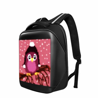 Led Backpack with Programmable Full Color Screen, Motorcycle Backpack, Waterproof Shoulder Travel Backpack, Christmas Gift Bag