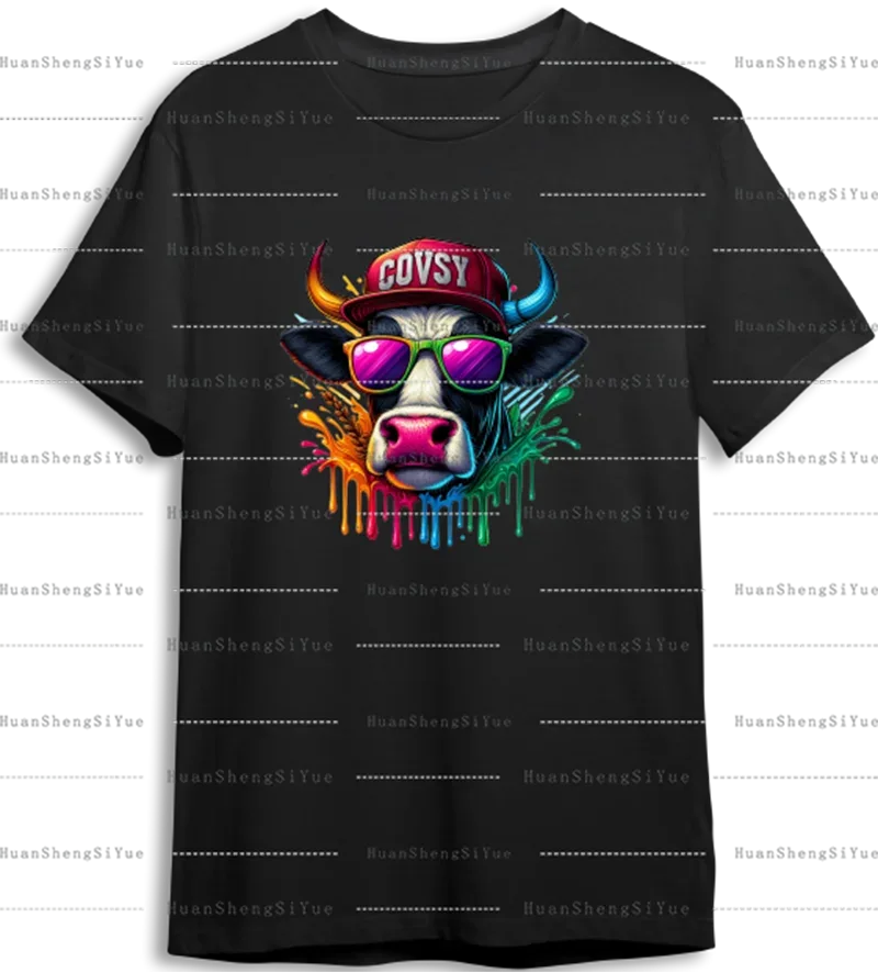 Color Fluid Painting Ironing Sticker Clothes DTF Fashion T-shirt Hoodie DIY Jacket Patch Hot Paste Paper