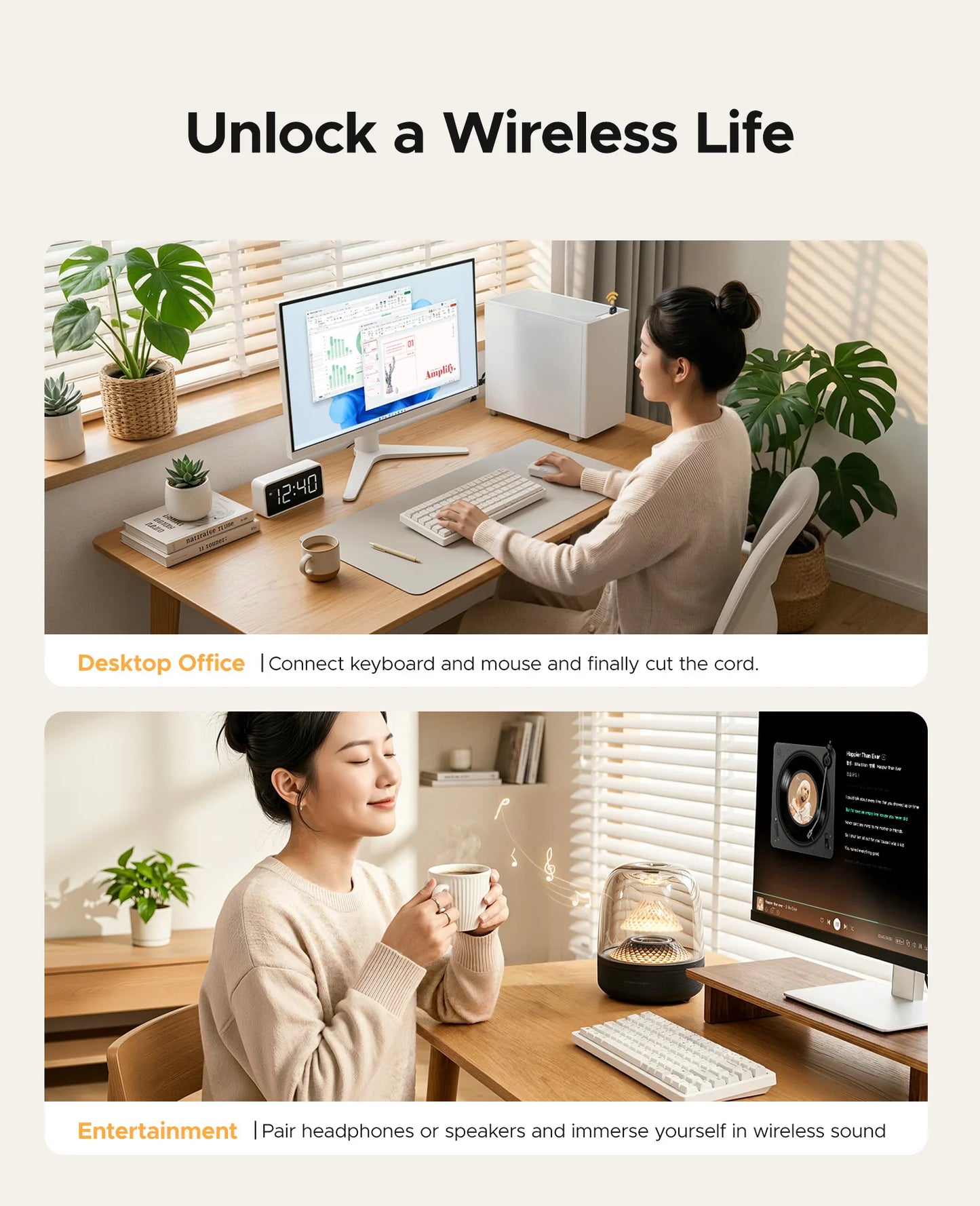 ORICO Dual Mode 6.0 Wireless WiFi Adapter Bluetooth USB Dual Band Network Card Receiver for Desktop Suitable for Desktop Laptops