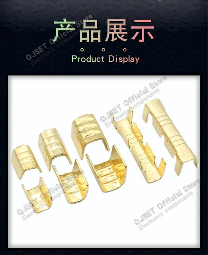 100Pcs DJ454 Wire 0.5-6.0mm² U-shape copper wire crimp terminals Cold pressed connectors Cable lugs for wire splice terminals DJ