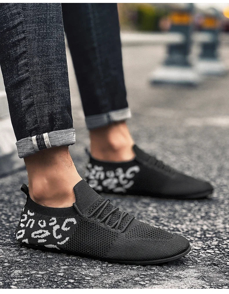 YRZL Mens Mesh Loafers Soft Driving Moccasins High Quality Flats Male Walking Shoes Breathable Mesh Casual Loafers Mens Shoes