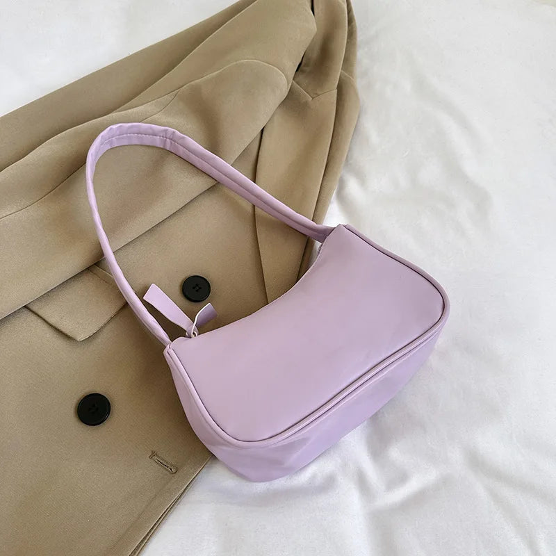 PU Candy Color Mini Handbag Women Shoulder Bag Girls Small Hand Bag Key Phone Pouch Coin Purse Card Bags Card Holder for Women
