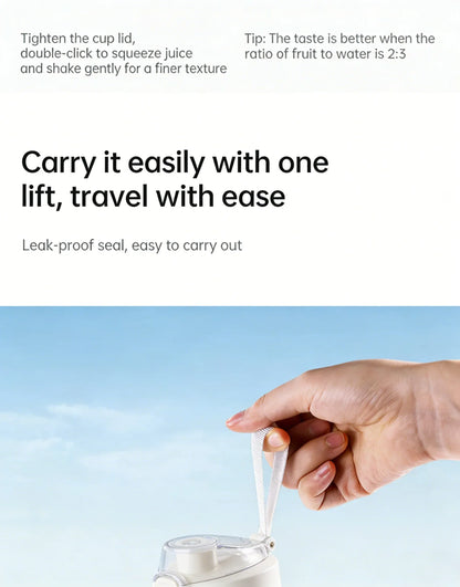 Home Portable Juicer 1400ML, Fresh Fruit Mixer with 48 Blades, USB Rechargeable Multifunctional Ice Crusher Smoothie Blender