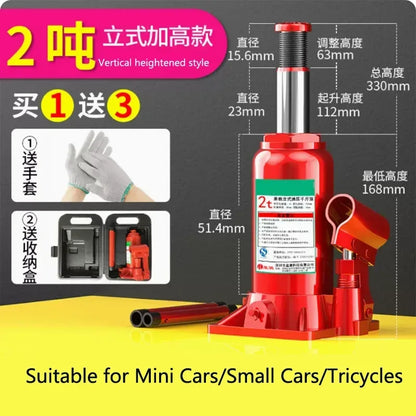 Hot Sale Car Jack 2 Tons Vertical Hydraulic Jack Car Truck SUV Jack Tire Change Tool