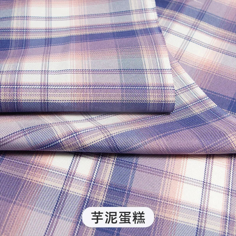 Plaid Fabric By The Meter for Japanese Jk Uniform Skirts Clothing Hair Band Clothes Pillowcases DIY Sewing Textile Anti Wrinkle