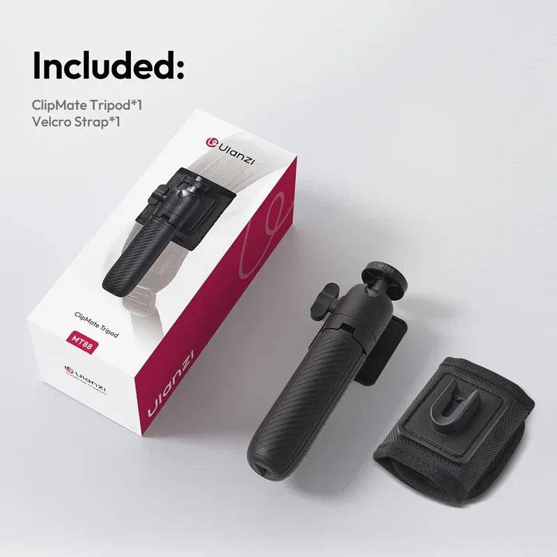 Ulanzi MT88 ClipMate Tripod Backpack Clip Selfie Stick Mode Extendable Tripod Mode Travel Photography Livestreaming Vlog Shots