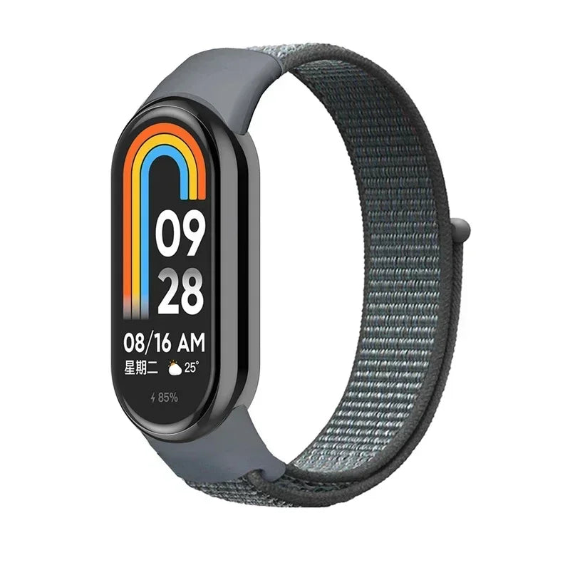 Nylon loop watchband For Xiaomi mi Band 8 Sport miband8 NFC Correa Breathable Replacement Bracelet smart band 8 Strap smartwatch