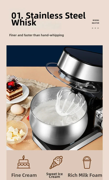 Stand Mixer – Home Kitchen Machine with Dough Hook, Beater & Whisk, 1200W Powerful Motor for Baking/Cooking, Tilt-Head Design