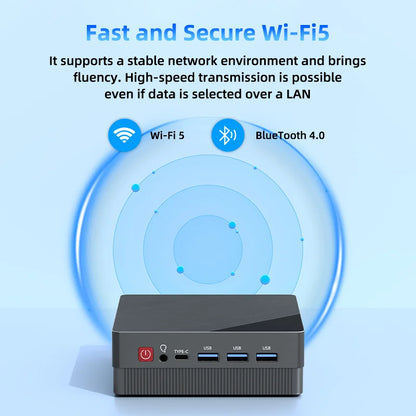 TexHoo Mini PC AMD R7 5800H 7730U up to 16G DDR4 512G NVMe Dual HDMI DP Wifi6 WDesktop Gaming Computer Dual Network Ports