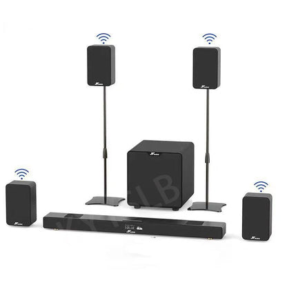 KYYSLB Wireless Subwoofer Blueteeth Home Theater Set TV Mobile Phone Karaoke Soundbar Speaker K Song Speakers Column