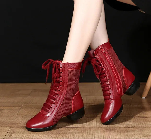 XIHAHA Dancing Boots Woman Jazz Dance Shoes High Quality Soft Women's Ballroom Modern Dancing Shoes Ladies Boots Sneakers