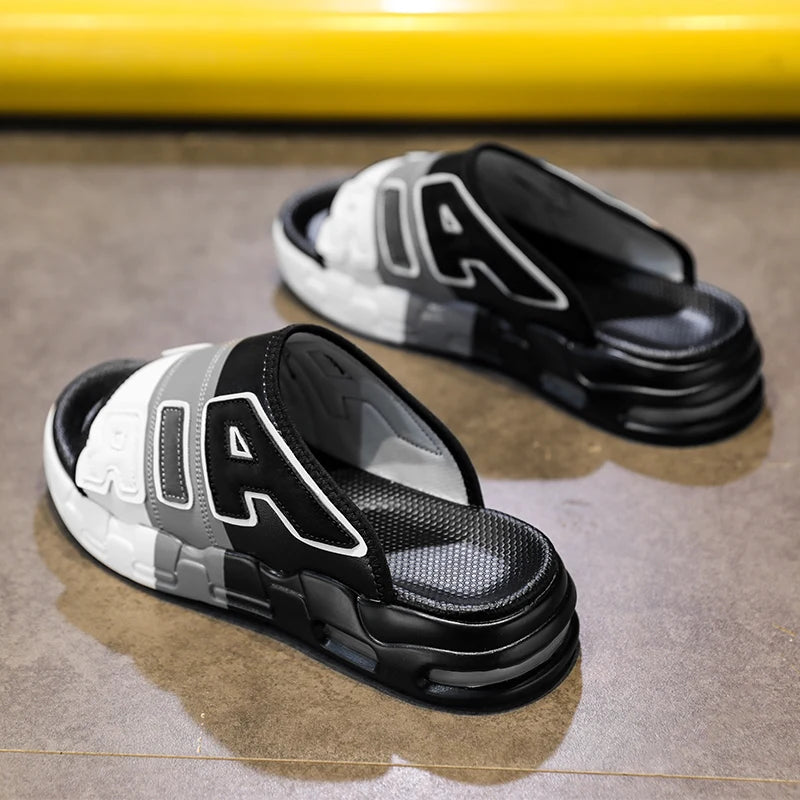 High Quality Slippers for Men Air Cushion Design Slide Man Summer New PVC Soft Non Slip Mens Sports Flip Flops Chanclas Hombrew