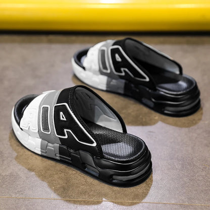 High Quality Slippers for Men Air Cushion Design Slide Man Summer New PVC Soft Non Slip Mens Sports Flip Flops Chanclas Hombrew