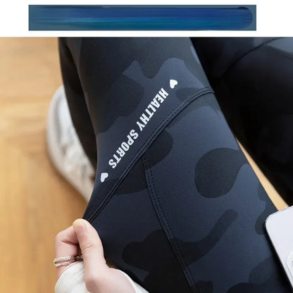 Women Camo Shark Pants High Waist Pocket Leggings Big Size Stretchy Casual Pants Fashion Skinny Yoga Fitness Pants