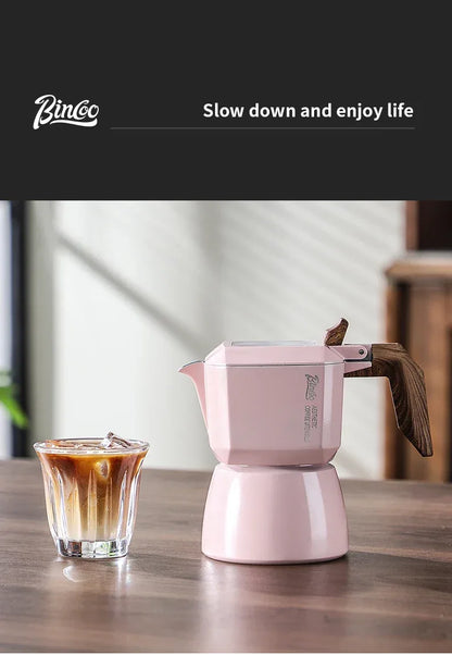 Bincoo Dual Valve Moka Pot 110v-220v Electric Heater Base Espresso Maker Brewed Coffee Mocha Pot Italian Camping Barista Tool