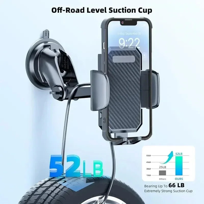 Universal Sucker Car Phone Holder 360° Rotation Windshield & Dashboard Mount Mobile Cell Support Bracket for Smartphones