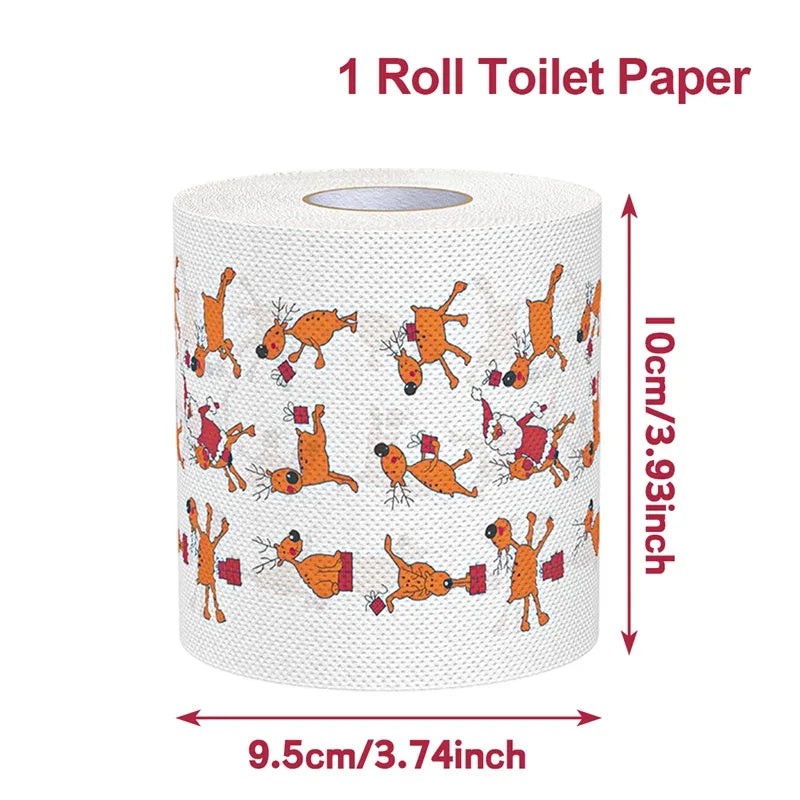 Merry Christmas Toilet Roll Paper Home Santa Claus Bath Toilet Roll Paper Christmas Supplies Xmas Tissue Roll Home New Year