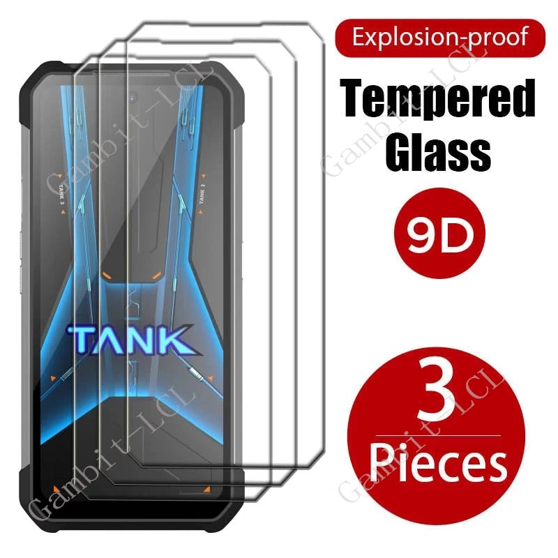 3PCS For Unihertz 8849 Tank 3 Pro Tempered Glass Protective On Tank3Pro 3Pro Tank 2 Tank2 6.8" Screen Protector  Cover Film