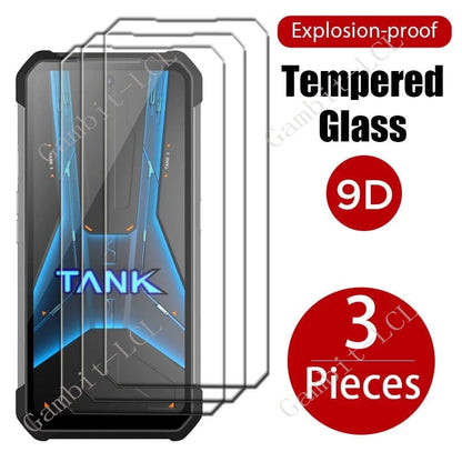 3PCS For Unihertz 8849 Tank 3 Pro Tempered Glass Protective On Tank3Pro 3Pro Tank 2 Tank2 6.8" Screen Protector  Cover Film