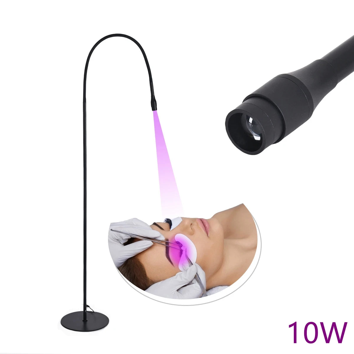 10W Lash UV Curing Lamp Floor with Foot Switch False Eyelash Extension Nail Dryer Grafting Glue Fast Curing Light