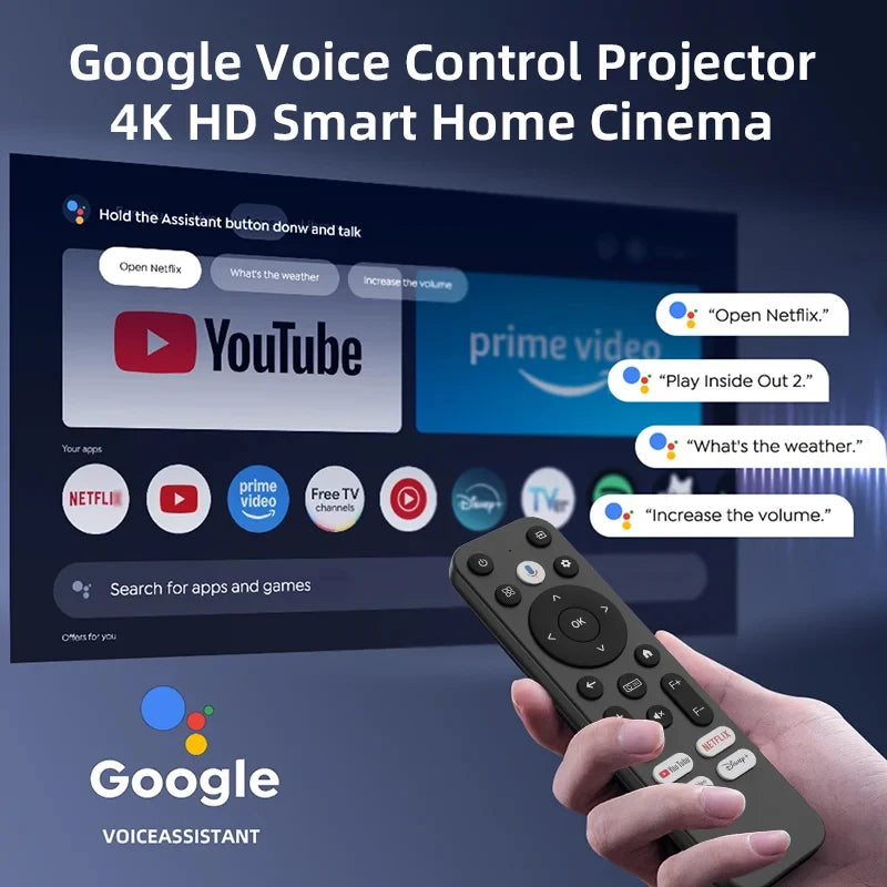 projector Portable 4K UHD HDR10 Home cinema Movie Google TV certified Gaming Outdoor MEMC Dust proof