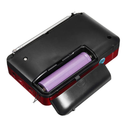 Portable Rechargeable Mini FM Radio Player Multi-function Plug-in Card Compact Design for Travel