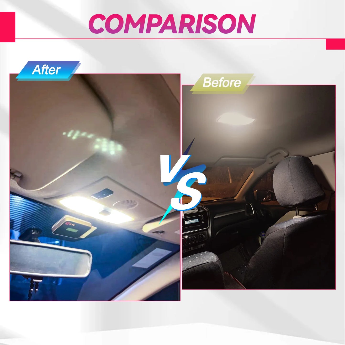 Dome Light Interior 24 LED Ultra Bright 12 Volt LED White Lights For Ford Focus MK 2 Ambient Lamp Night Reading Atmosphere Light