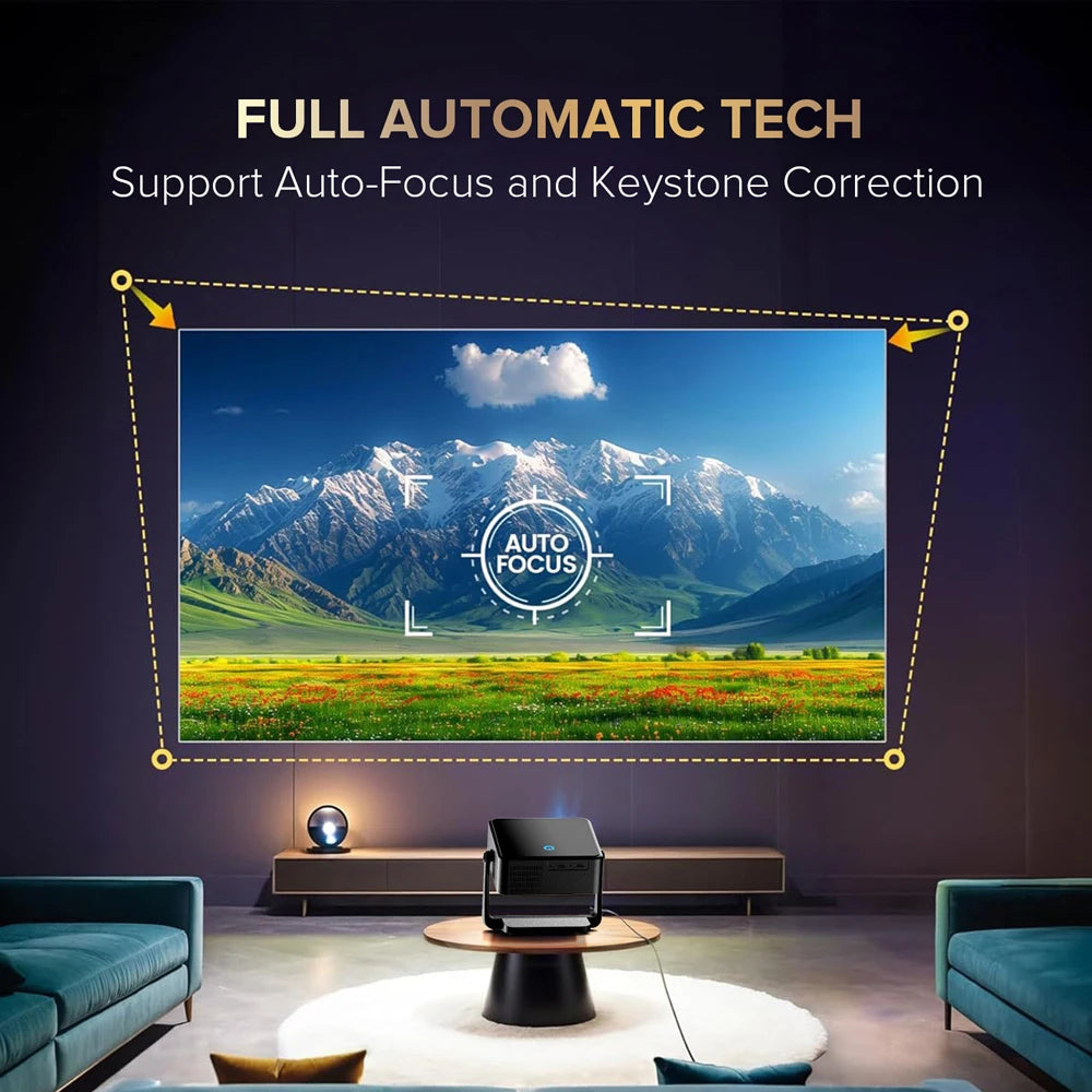 Fintex C6 Ultra Projector 4K FullHD 18000Lumen 1080P HDR10 Proyector 800 ANSI AndroidTV14.0 ASA3.0 AutoFocus Portable Projectors