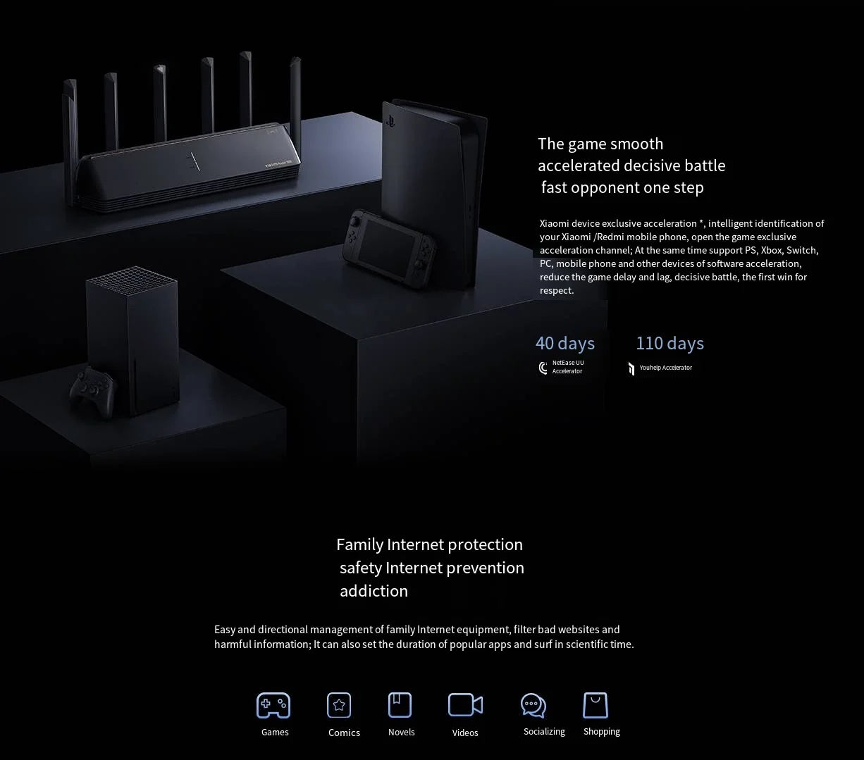 Xiaomi  Wireless Wifi 7 Router BE7000 Signal Booster Repeater Extend Gigabit Amplifier 160MHz 1GB Memory Tri-band Mesh Mi Route