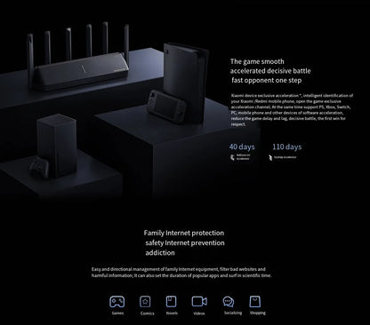 Xiaomi  Wireless Wifi 7 Router BE7000 Signal Booster Repeater Extend Gigabit Amplifier 160MHz 1GB Memory Tri-band Mesh Mi Route