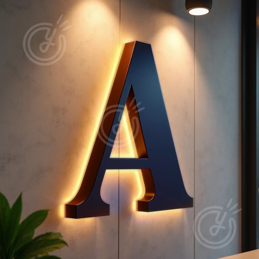 Custom Made LED 3D Sign Metal Backlit Letters for Outdoor Business Storefront Waterproof Advertising Display