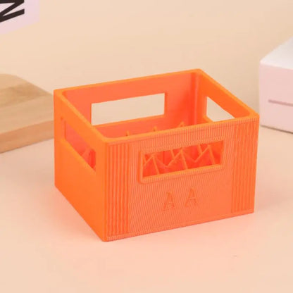 3D Printed Beer Crate Style Battery Storage Case No. 5 Aa No. 7 Aaa Battery Basket Stackable Batteries Storage Box Home Decor