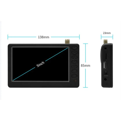 Small TV 5 Inch Portable LED Television Support DVB-T DVB-T2 ATSC ISDB Rechargeable Digital TV
