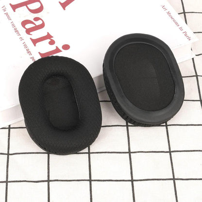 Black Mesh Fabric Velour Leather Earpads for Turtle Beach i30 i60 PX51 Headphones EarForce PX22 / Elite 800X / Seven Ear Cushion