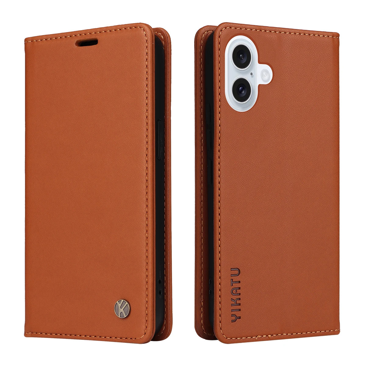 Magnetic Leather Wallet Flip Case for iPhone 17 Air 16e 16 15 14 13 12 11 Pro XS Max 8 7 Plus | Ultra Silm Design | Premium Case