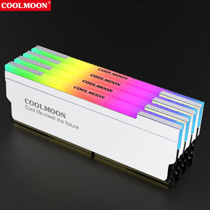 1-4PCS RAM Heatsink Radiator 5V 3PIN ARGB PC Memory Cooling Vest Addressable Heat Sink Cooler for DDR3 DDR4 DDR5 Desktop PC Ram