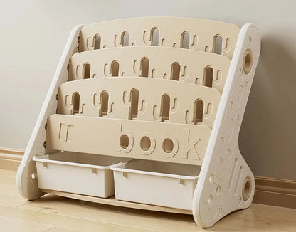 Eco-friendly  Children's Bookshelf Home Bedroom Children's Picture Books Toy Storage Cabinet Snacks Sundries Organizer Rack