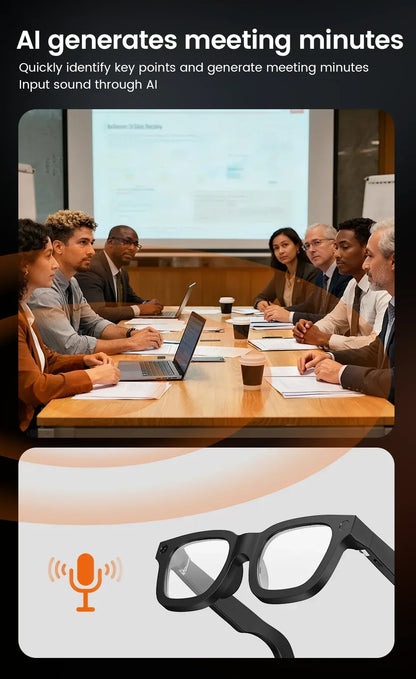 Smart Glasses AI Translation，Photography, Videography，Audio Recording WiFi Transmission Functio Color-Changing Smart Sunglasses