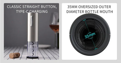 Rechargeable Electric Red Wine Openers Automatic Corkscrew Wine Openers Set Foil Cutter Wine Stopper Wine Pourer Christmas Gifts