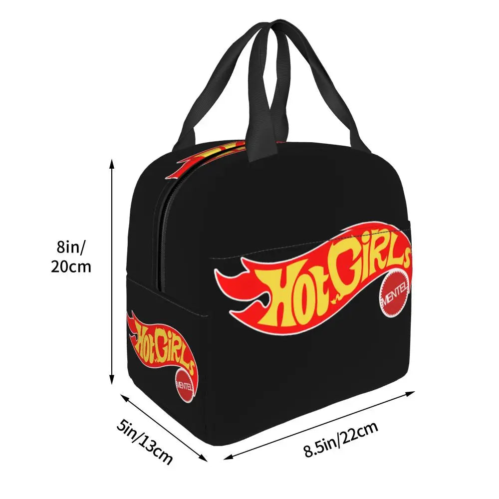Custom Hot Wheels For Fans Thermal Insulated Lunch Bag Cartoon Sport Car Portable Lunch Container Travel Multifunction Food Box