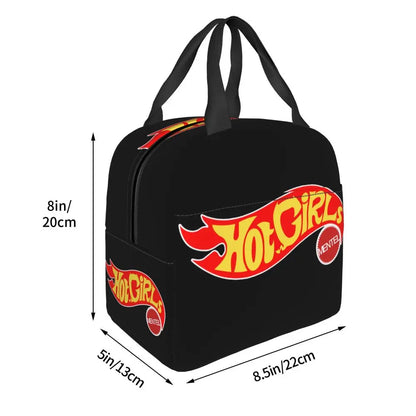 Custom Hot Wheels For Fans Thermal Insulated Lunch Bag Cartoon Sport Car Portable Lunch Container Travel Multifunction Food Box